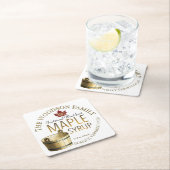 Werbeaktion für Ahornsirup Untersetzer mit Goldbuc (Vor Ort)