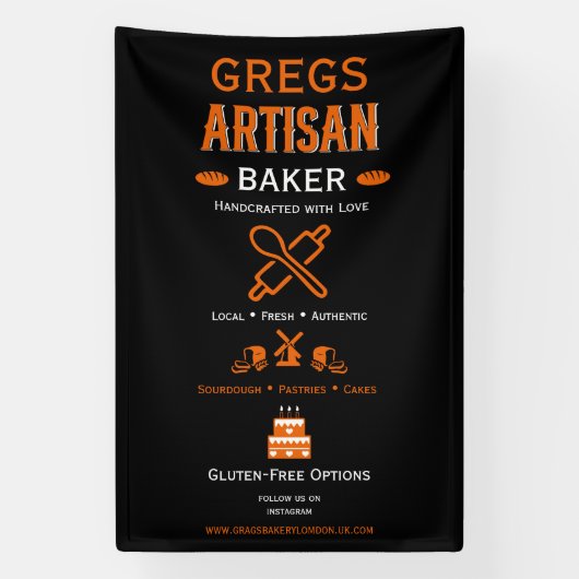 Werbeaktion für Bäckereien Banner (Vertikal)