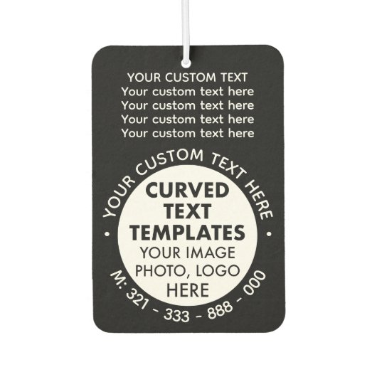 Werbeaktion für benutzerdefinierte Logos BLACK Car Autolufterfrischer (Vorderseite)