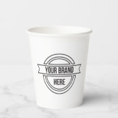 Werbeaktion für berufliche Firmenlogos Pappbecher (Rückseite)