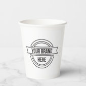 Werbeaktion für berufliche Firmenlogos Pappbecher (Vorderseite)