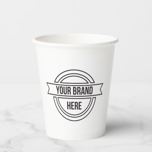 Werbeaktion für berufliche Firmenlogos Pappbecher (Vorderseite)