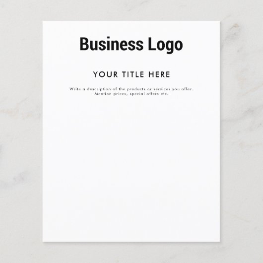 Werbeaktion für berufliche Minimal-Business-Logos Flyer (Vorne)