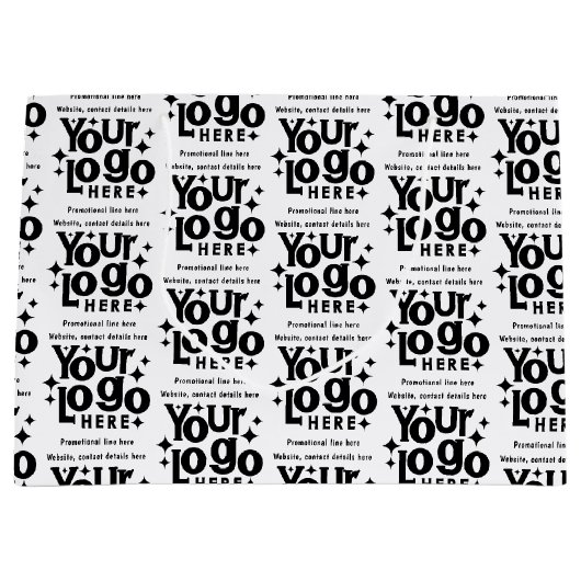 Werbeaktion für berufliches Firmenlogo Große Geschenktüte (Vorderseite)