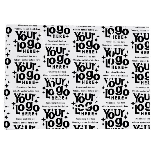 Werbeaktion für berufliches Firmenlogo Große Geschenktüte (Rückseite)