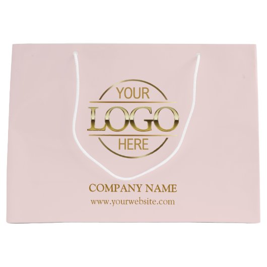 Werbeaktion für das Logo "Blush Pink" mit Markenbe Große Geschenktüte (Vorderseite)