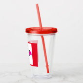 Werbeaktion für das Logo der Firma Custom Company Acryltrinkbecher (Links)