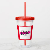 Werbeaktion für das Logo der Firma Custom Company Acryltrinkbecher (Vorderseite)