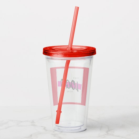 Werbeaktion für das Logo der Firma Custom Company Acryltrinkbecher (Rückseite)