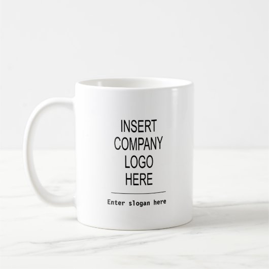 Werbeaktion für das Logo des Unternehmens Kaffeetasse (Links)
