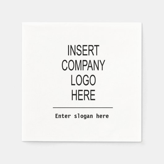 Werbeaktion für das Logo des Unternehmens Serviette (Vorderseite)