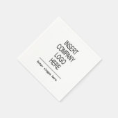 Werbeaktion für das Logo des Unternehmens Serviette (Ecke)