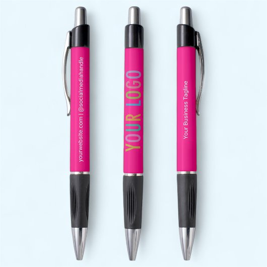 Werbeaktion für das Logo "Pink Pens" Kugelschreiber