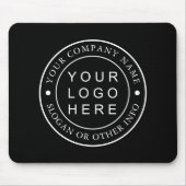 Werbeaktion für das Logo von Black Custom Company Mousepad (Vorne)