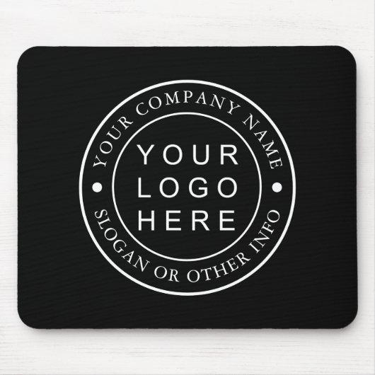 Werbeaktion für das Logo von Black Custom Company Mousepad (Vorne)