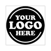 Werbeaktion für das runde Logo von Unternehmen Gummistempel (Prägung)