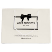Werbeaktion für den benutzerdefinierten Black Bow- Große Geschenktüte (Vorderseite)