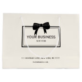 Werbeaktion für den benutzerdefinierten Black Bow- Große Geschenktüte (Rückseite)