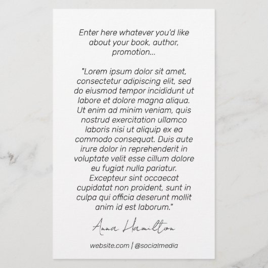 Werbeaktion für den Buchstart Flyer (Hinten)