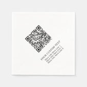 Werbeaktion für den einfachen QR-Code für schwarze Serviette (Vorderseite)