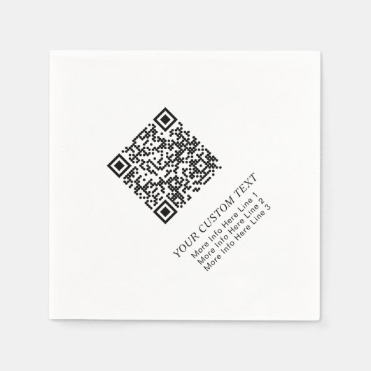 Werbeaktion für den einfachen QR-Code für schwarze Serviette (Vorderseite)