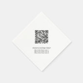 Werbeaktion für den einfachen QR-Code für schwarze Serviette (Ecke)