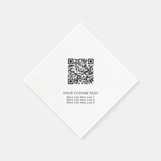 Werbeaktion für den einfachen QR-Code für schwarze Serviette (Ecke)