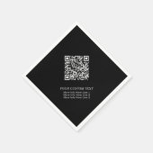 Werbeaktion für den einfachen QR-Code für schwarze Serviette (Ecke)
