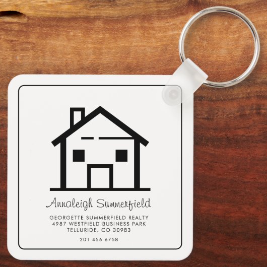 Werbeaktion für echte Anwesen Agent Schlüsselanhänger (Rückseite)