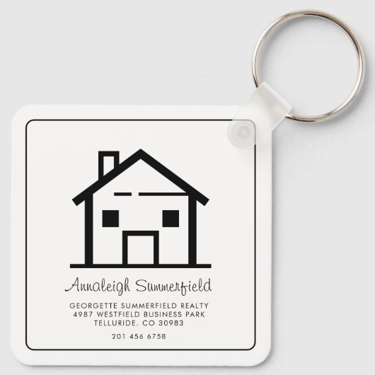 Werbeaktion für echte Anwesen Agent Schlüsselanhänger (Rückseite)