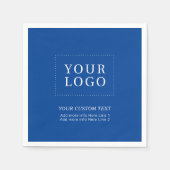 Werbeaktion für einfache Blue Custom Business-Logo Serviette (Vorderseite)