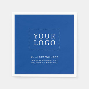 Werbeaktion für einfache Blue Custom Business-Logo Serviette