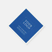 Werbeaktion für einfache Blue Custom Business-Logo Serviette (Ecke)