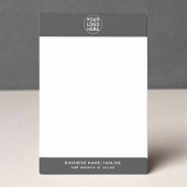 Werbeaktion für einfache graue Firmenlogos Post-it Klebezettel