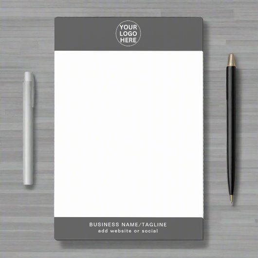 Werbeaktion für einfache graue Firmenlogos Post-it Klebezettel