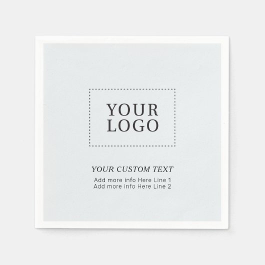 Werbeaktion für einfache, graue Firmenlogos Serviette (Vorderseite)
