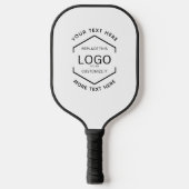 Werbeaktion für einfache Logos für schwarzen Text Pickleball Schläger (Vorderseite)