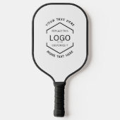 Werbeaktion für einfache Logos für schwarzen Text Pickleball Schläger (Rückseite)