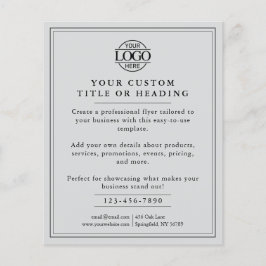 Werbeaktion für elegante, hellgraue Firmenlogos Flyer