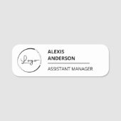 Werbeaktion für Firmenkundenspezifische Logos Namensschild (Vorderseite)