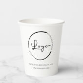 Werbeaktion für Firmenkundenspezifische Logos Pappbecher (Vorderseite)
