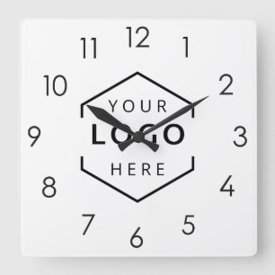 Werbeaktion für Firmenkundenspezifische Logos Quadratische Wanduhr