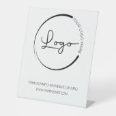 Werbeaktion für Firmenkundenspezifische Logos Sockelschild (Vorderseite)