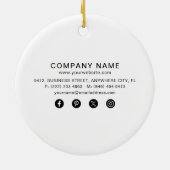Werbeaktion für Firmenlogo Weihnachten Keramik Ornament (Hinten)