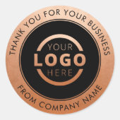 Werbeaktion für Firmenlogos dank Copper Runder Aufkleber (Vorderseite)