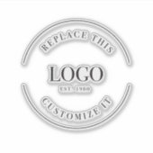 Werbeaktion für Firmenlogos ganz einfach Aufkleber (Vorderseite)