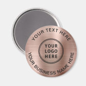 Werbeaktion für Firmenlogos Rose Gold Magnet (Vorderseite/Rückseite)