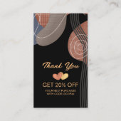 Werbeaktion für Firmenlogos Vielen Dank Rabattkarte (Vorderseite)