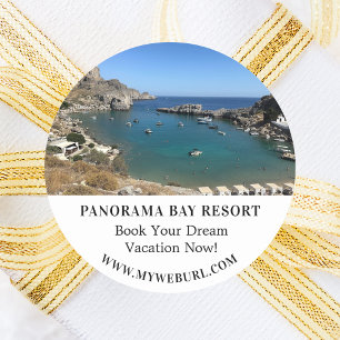 Werbeaktion für Foto-Reisevermietung Runder Aufkleber