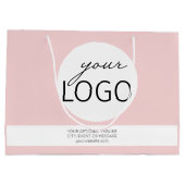 Werbeaktion für Girly Pink-Boutique-Firmenlogo Große Geschenktüte (Rückseite)